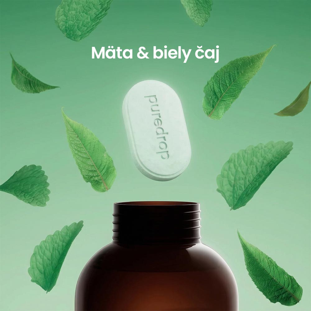 4 Tablety-Mäta & biely čaj
